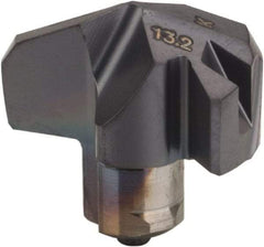 Iscar - Series ICK, 0.52" Diam Grade IC908 140° Replaceable Drill Tip - Carbide, TiAlN Finish, 13 Seat Size, Through Coolant - Apex Tool & Supply
