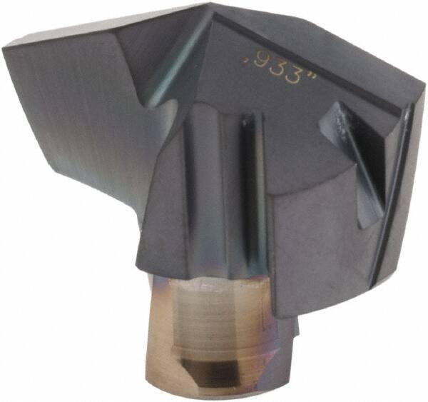 Iscar - Series ICM, 0.933" Diam Grade IC908 140° Replaceable Drill Tip - Carbide, TiAlN Finish, 23 Seat Size, Through Coolant - Apex Tool & Supply