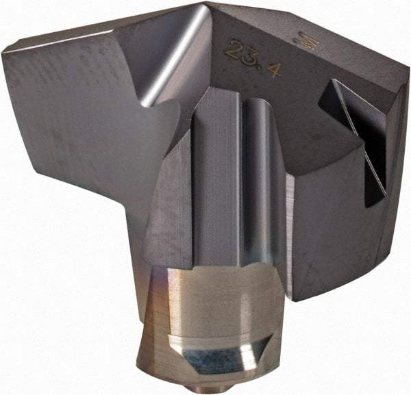 Iscar - Series ICM, 0.921" Diam Grade IC908 140° Replaceable Drill Tip - Carbide, TiAlN Finish, 23 Seat Size, Through Coolant - Apex Tool & Supply
