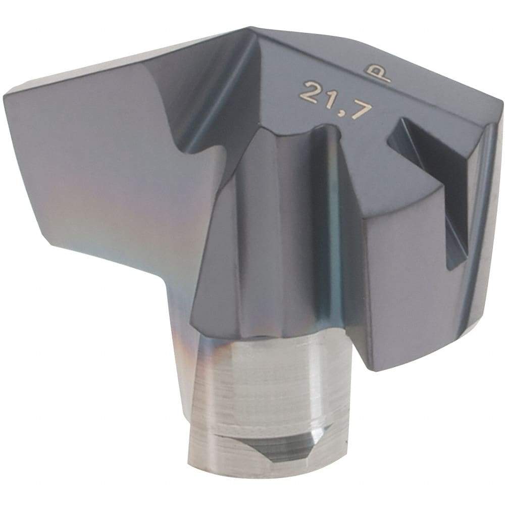 Iscar - Series ICP, 0.854" Diam Grade IC908 140° Replaceable Drill Tip - Carbide, TiAlN Finish, 21 Seat Size, Through Coolant - Apex Tool & Supply