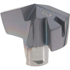 Iscar - Series ICP, 0.854" Diam Grade IC908 140° Replaceable Drill Tip - Carbide, TiAlN Finish, 21 Seat Size, Through Coolant - Apex Tool & Supply