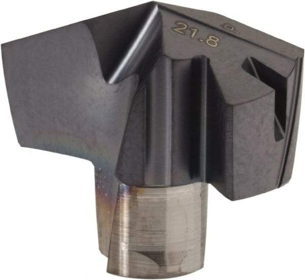 Iscar - Series ICP, 0.858" Diam Grade IC908 140° Replaceable Drill Tip - Carbide, TiAlN Finish, 21 Seat Size, Through Coolant - Apex Tool & Supply