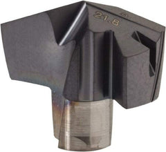 Iscar - Series ICP, 0.858" Diam Grade IC908 140° Replaceable Drill Tip - Carbide, TiAlN Finish, 21 Seat Size, Through Coolant - Apex Tool & Supply