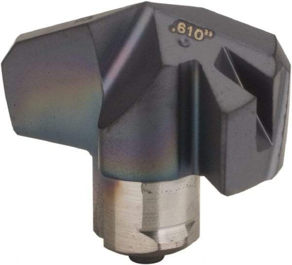 Iscar - Series ICK, 0.61" Diam Grade IC908 140° Replaceable Drill Tip - Carbide, TiAlN Finish, 15 Seat Size, Through Coolant - Apex Tool & Supply
