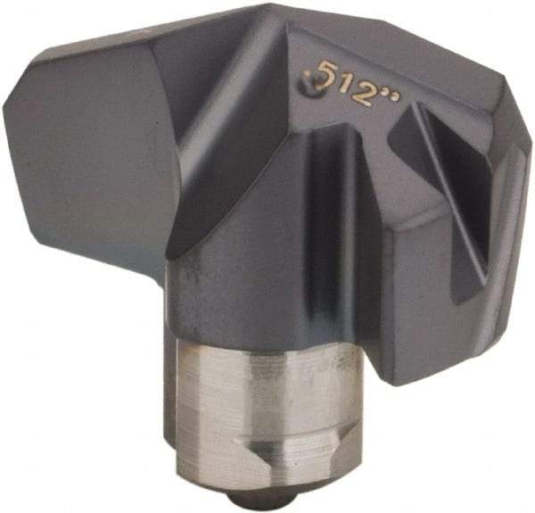 Iscar - Series ICK, 0.512" Diam Grade IC908 140° Replaceable Drill Tip - Carbide, TiAlN Finish, 13 Seat Size, Through Coolant - Apex Tool & Supply