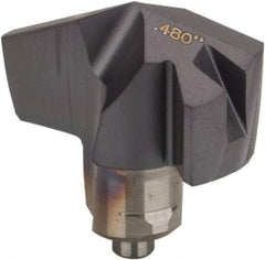 Iscar - Series ICM, 0.48" Diam Grade IC908 140° Replaceable Drill Tip - Carbide, TiAlN Finish, 12 Seat Size, Through Coolant - Apex Tool & Supply