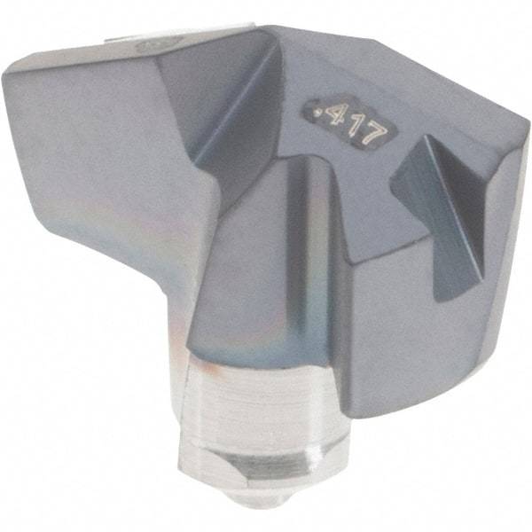 Iscar - Series ICP, 0.417" Diam Grade IC908 140° Replaceable Drill Tip - Carbide, TiAlN Finish, 10 Seat Size, Through Coolant - Apex Tool & Supply