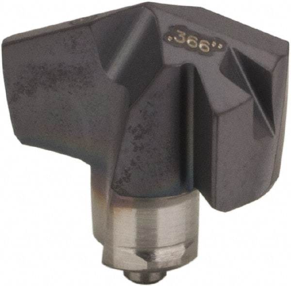Iscar - Series ICP, 0.366" Diam Grade IC908 140° Replaceable Drill Tip - Carbide, TiAlN Finish, 9 Seat Size, Through Coolant - Apex Tool & Supply