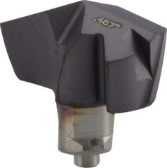 Iscar - Series ICM, 0.457" Diam Grade IC908 140° Replaceable Drill Tip - Carbide, TiAlN Finish, 11 Seat Size, Through Coolant - Apex Tool & Supply