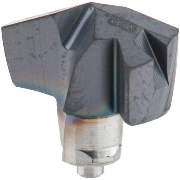 Iscar - Series ICM, 0.449" Diam Grade IC908 140° Replaceable Drill Tip - Carbide, TiAlN Finish, 11 Seat Size, Through Coolant - Apex Tool & Supply