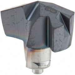 Iscar - Series ICM, 0.449" Diam Grade IC908 140° Replaceable Drill Tip - Carbide, TiAlN Finish, 11 Seat Size, Through Coolant - Apex Tool & Supply