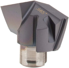 Iscar - Series ICP, 0.665" Diam Grade IC908 140° Replaceable Drill Tip - Carbide, TiAlN Finish, 16 Seat Size, Through Coolant - Apex Tool & Supply