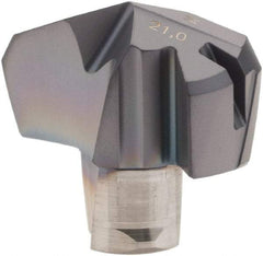 Iscar - Series ICK, 0.827" Diam Grade IC908 140° Replaceable Drill Tip - Carbide, TiAlN Finish, 21 Seat Size, Through Coolant - Apex Tool & Supply