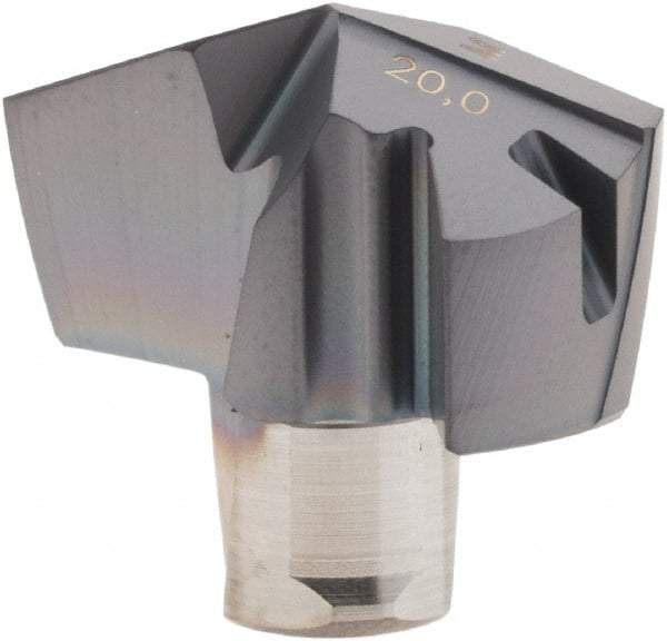 Iscar - Series ICM, 0.787" Diam Grade IC908 140° Replaceable Drill Tip - Carbide, TiAlN Finish, 20 Seat Size, Through Coolant - Apex Tool & Supply
