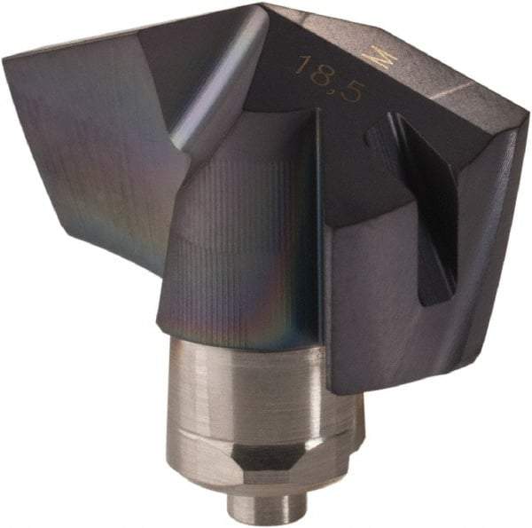 Iscar - Series ICM, 0.728" Diam Grade IC908 140° Replaceable Drill Tip - Carbide, TiAlN Finish, 18 Seat Size, Through Coolant - Apex Tool & Supply
