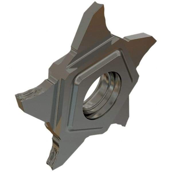 Iscar - PENTA Z IC1008 Grade, 0.059" Cutting Width, Carbide Cutoff Insert - 6° Left Hand Lead Angle, 0.0024" Cnr Rad, TiAlN/TiN Coated, Other End - Apex Tool & Supply