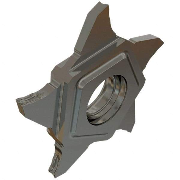 Iscar - PENTA Z IC1008 Grade, 0.0787" Cutting Width, Carbide Cutoff Insert - 6° Left Hand Lead Angle, 0.004" Cnr Rad, TiAlN/TiN Coated, Other End - Apex Tool & Supply