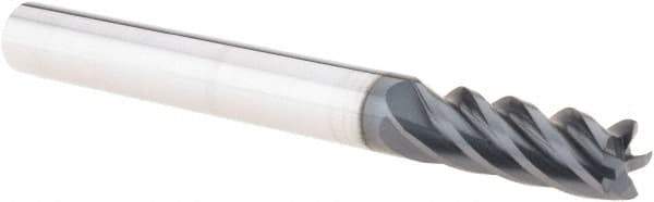 Iscar - 1/4", 5 Flute, Single End, Solid Carbide, 0.01" Corner Radius End Mill - 2-1/2" OAL, Right Hand Flute, 0.63" LOC, Right Hand Cut - Apex Tool & Supply