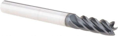 Iscar - 1/4", 5 Flute, Single End, Solid Carbide, 0.01" Corner Radius End Mill - 2-1/2" OAL, Right Hand Flute, 0.63" LOC, Right Hand Cut - Apex Tool & Supply