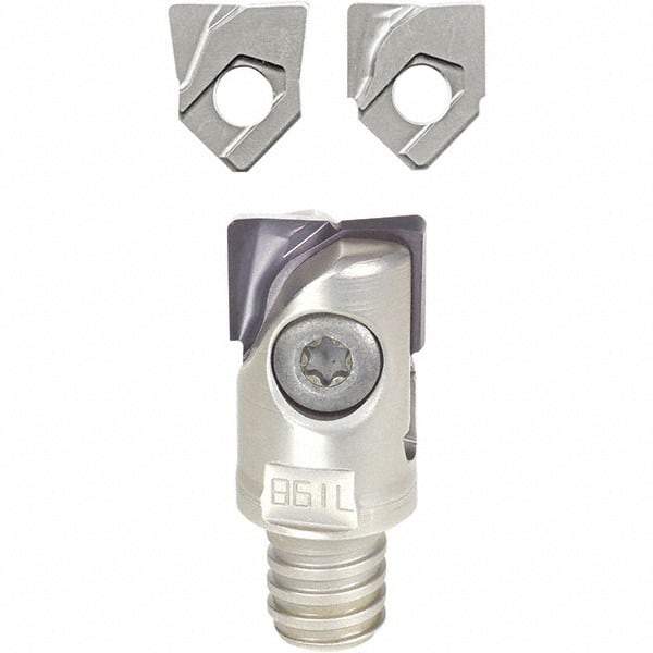 Iscar - 16mm Cut Diam, 25mm OAL, Indexable Square Shoulder End Mill - H.. QF Inserts, T10 Modular Connection, Series BallPlus, Multimaster - Apex Tool & Supply