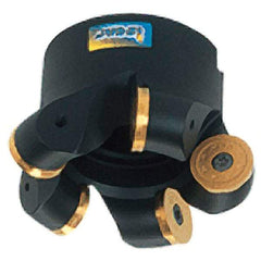 Iscar - 50mm Cut Diam, 8mm Max Depth, 22mm Arbor Hole, 4 Inserts, RC.W Insert Style, Indexable Copy Face Mill - FR Cutter Style, 54mm High, Series RoundMill - Apex Tool & Supply