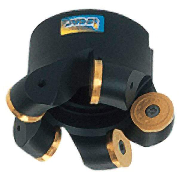 Iscar - 64mm Cut Diam, 8mm Max Depth, 27mm Arbor Hole, 6 Inserts, RC.W Insert Style, Indexable Copy Face Mill - FR Cutter Style, 50mm High, Series RoundMill - Apex Tool & Supply