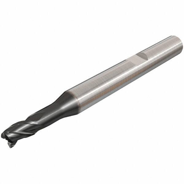 Iscar - 10mm, 3 Flute, Single End, Solid Carbide, Corner Chamfer End Mill - 72mm OAL, 38° Helix, Right Hand Flute, 11mm LOC, Right Hand Cut, 22mm Extended Reach - Apex Tool & Supply