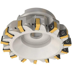 Iscar - 80mm Cut Diam, 27mm Arbor Hole, 9mm Max Depth of Cut, 88° Indexable Chamfer & Angle Face Mill - 9 Inserts, OXMT 0507\xB6S890 SNMU 1305 Insert, Right Hand Cut, 9 Flutes, Through Coolant, Series Helido - Apex Tool & Supply