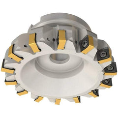 Iscar - 63mm Cut Diam, 22mm Arbor Hole, 9mm Max Depth of Cut, 88° Indexable Chamfer & Angle Face Mill - 7 Inserts, OXMT 0507\xB6S890 SNMU 1305 Insert, Right Hand Cut, 7 Flutes, Through Coolant, Series Helido - Apex Tool & Supply