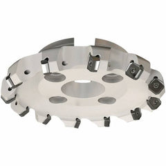 Iscar - 174.8mm Cut Diam, 40mm Arbor Hole, 7.15mm Max Depth of Cut, 45° Indexable Chamfer & Angle Face Mill - 10 Inserts, S845 SX.U 16.. Insert, Right Hand Cut, 10 Flutes, Series Helido - Apex Tool & Supply