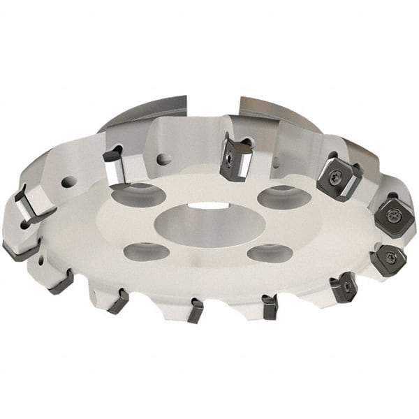 Iscar - 139.8mm Cut Diam, 38.1mm Arbor Hole, 7.15mm Max Depth of Cut, 45° Indexable Chamfer & Angle Face Mill - 8 Inserts, S845 SX.U 16.. Insert, Right Hand Cut, 8 Flutes, Through Coolant, Series Helido - Apex Tool & Supply