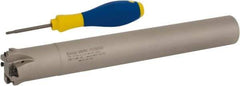 Iscar - 1-1/2" Cut Diam, 0.118" Max Depth of Cut, 1-1/4" Shank Diam, Indexable Plunge End Mill - Straight Shank, HTP LNHT 1006 Insert Style, HTP-LN10 Toolholder Style, Through Coolant, Series TangPlunge - Apex Tool & Supply