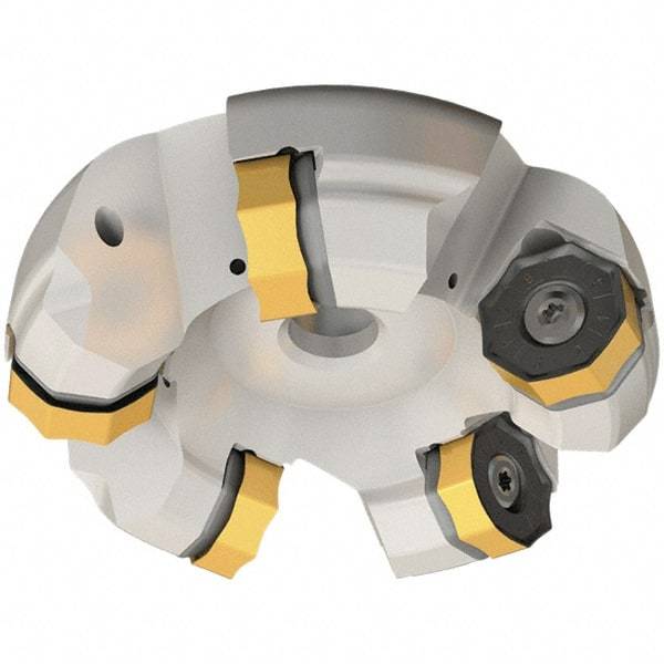 Iscar - 184.5mm Cut Diam, 40mm Arbor Hole, 7mm Max Depth of Cut, 45° Indexable Chamfer & Angle Face Mill - 8 Inserts, ONMU 1008\xB6S845 SNMU 2608 Insert, Right Hand Cut, 8 Flutes, Series Helido - Apex Tool & Supply