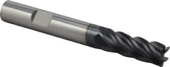 Iscar - 3/8", 5 Flute, Single End, Solid Carbide, 0.02" Corner Radius End Mill - 3" OAL, Right Hand Flute, 0.94" LOC, Right Hand Cut - Apex Tool & Supply
