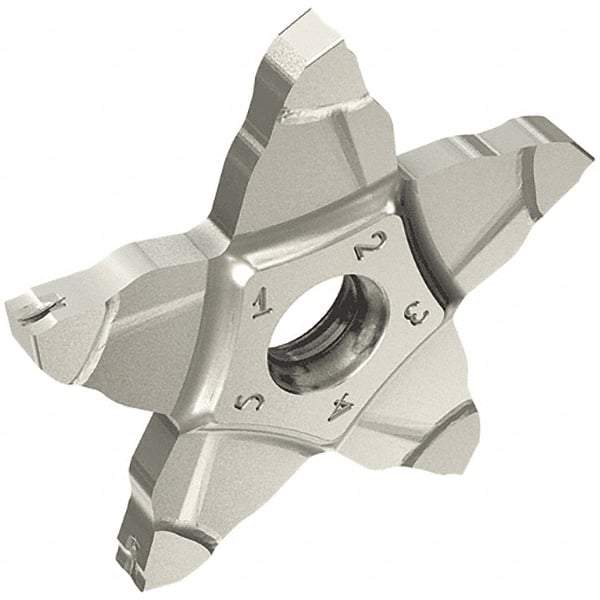 Iscar - PENTA34N300 J IC908 Grade, 3mm Cutting Width, Carbide Cutoff Insert - Neutral Lead Angle, TiAlN Coated, Other End - Apex Tool & Supply