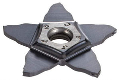Iscar - PENTA34N150 J IC908 Grade, 0.0591" Cutting Width, Carbide Cutoff Insert - 0° Neutral Lead Angle, 0.006" Cnr Rad, TiAlN Coated, Other End - Apex Tool & Supply