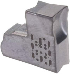 Iscar - TAG M IC908 Grade, 0.12" Cutting Width, Carbide Cutoff Insert - Neutral Lead Angle, 0.0079" Cnr Rad, TiAlN Coated, Single End - Apex Tool & Supply