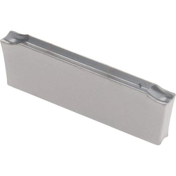 Iscar - DGN F IC908 Grade, 0.0866" Cutting Width, Carbide Cutoff Insert - Neutral Lead Angle, 0.008" Cnr Rad, TiAlN Coated, Double End - Apex Tool & Supply