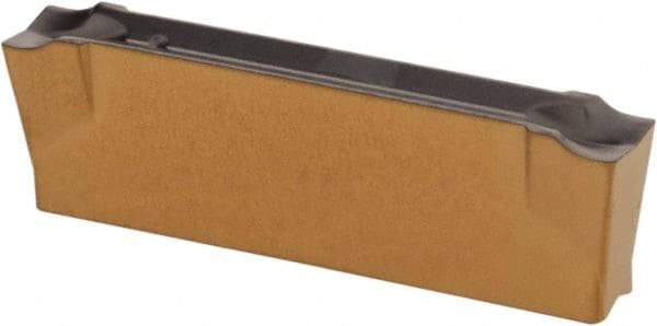 Iscar - DGN3102 J IC830 Grade, 0.122" Cutting Width, Carbide Cutoff Insert - 0° Neutral Lead Angle, 0.008" Cnr Rad, TiAlN Coated, Double End - Apex Tool & Supply