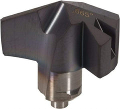 Iscar - Series ICM, 0.665" Diam Grade IC908 140° Replaceable Drill Tip - Carbide, TiAlN Finish, 16 Seat Size, Through Coolant - Apex Tool & Supply