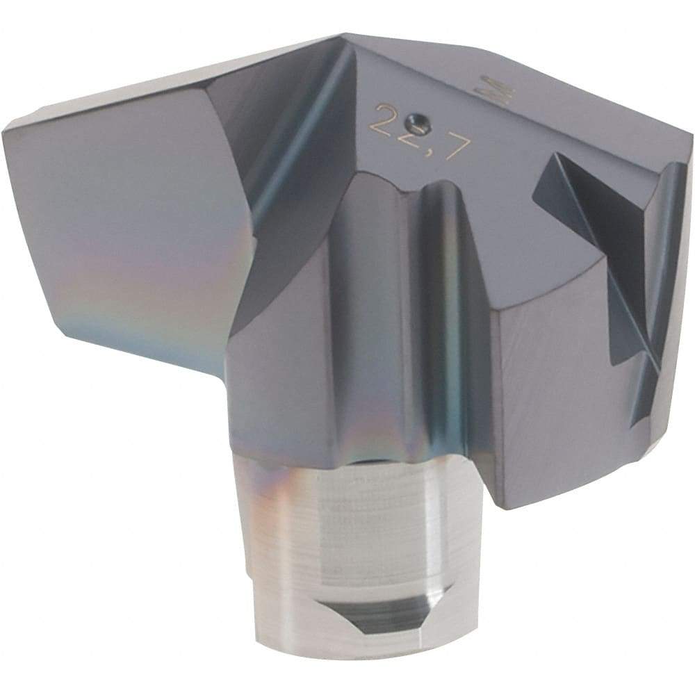 Iscar - Series ICM, 0.894" Diam Grade IC908 140° Replaceable Drill Tip - Carbide, TiAlN Finish, 22 Seat Size, Through Coolant - Apex Tool & Supply