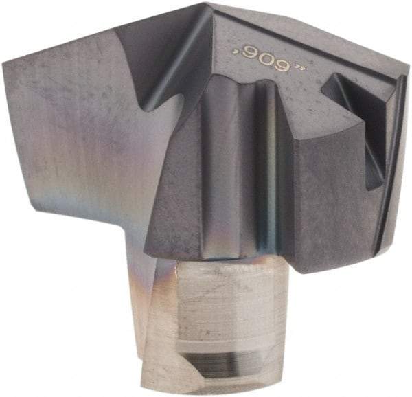 Iscar - Series ICP, 0.909" Diam Grade IC908 140° Replaceable Drill Tip - Carbide, TiAlN Finish, 23 Seat Size, Through Coolant - Apex Tool & Supply