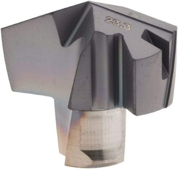 Iscar - Series ICM, 0.917" Diam Grade IC908 140° Replaceable Drill Tip - Carbide, TiAlN Finish, 23 Seat Size, Through Coolant - Apex Tool & Supply
