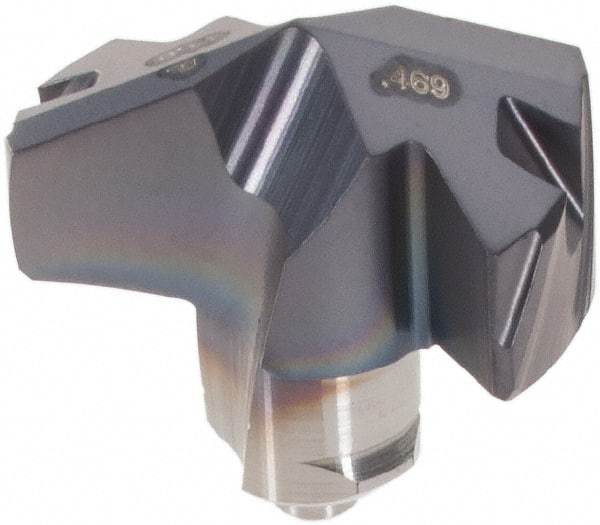 Iscar - Series ICP-2M, 0.469" Diam Grade IC908 140° Replaceable Drill Tip - Carbide, TiAlN Finish, 11 Seat Size, Through Coolant - Apex Tool & Supply
