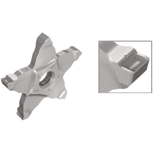 Iscar - 34L300C06PENTA C Grade IC908, 3mm Cutting Width Carbide Grooving Insert - Left Hand, 0.2mm Corner Radius, TiAlN Finish - Apex Tool & Supply