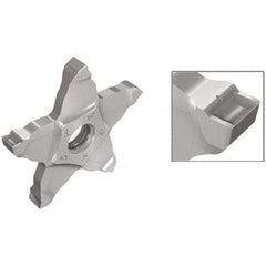 Iscar - 34L300C06PENTA C Grade IC908, 3mm Cutting Width Carbide Grooving Insert - Left Hand, 0.2mm Corner Radius, TiAlN Finish - Apex Tool & Supply