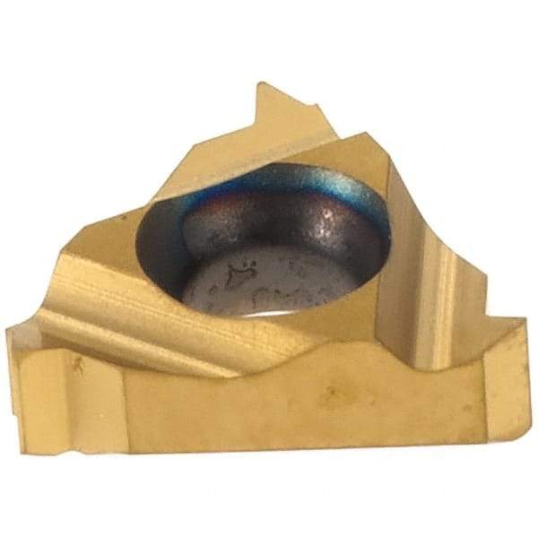 Iscar - 08IR Internal Right Hand 27 NPTF Laydown Threading Insert - Grade IC228, TiCN/TiN Coated Carbide, 4.76mm Inscribed Circle - Apex Tool & Supply