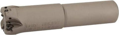 Iscar - 1-1/4" Cut Diam, 0.04" Max Depth, 1" Shank Diam, Weldon Shank Indexable High-Feed End Mill - Screw Holding Method, H600 WXCU 05 Insert, FF EWX-05 Toolholder, Through Coolant - Apex Tool & Supply
