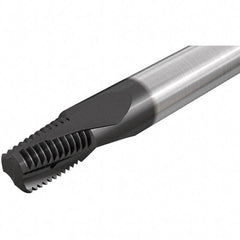 Iscar - 1/4-18 NPTF, 0.3937" Cutting Diam, 4 Flute, Solid Carbide Helical Flute Thread Mill - Internal/External Thread, 16.2mm LOC, 73mm OAL, 10mm Shank Diam - Apex Tool & Supply