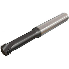 Iscar - 5/16-24 UNF, 0.2598" Cutting Diam, 3 Flute, Solid Carbide Helical Flute Thread Mill - Internal Thread, 24mm LOC, 64mm OAL, 8mm Shank Diam - Apex Tool & Supply